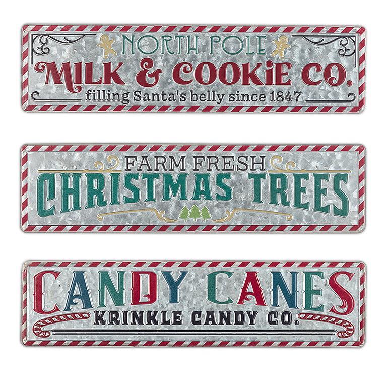 Metal Holiday Sentiment Plaque (Set of 3) main image 1