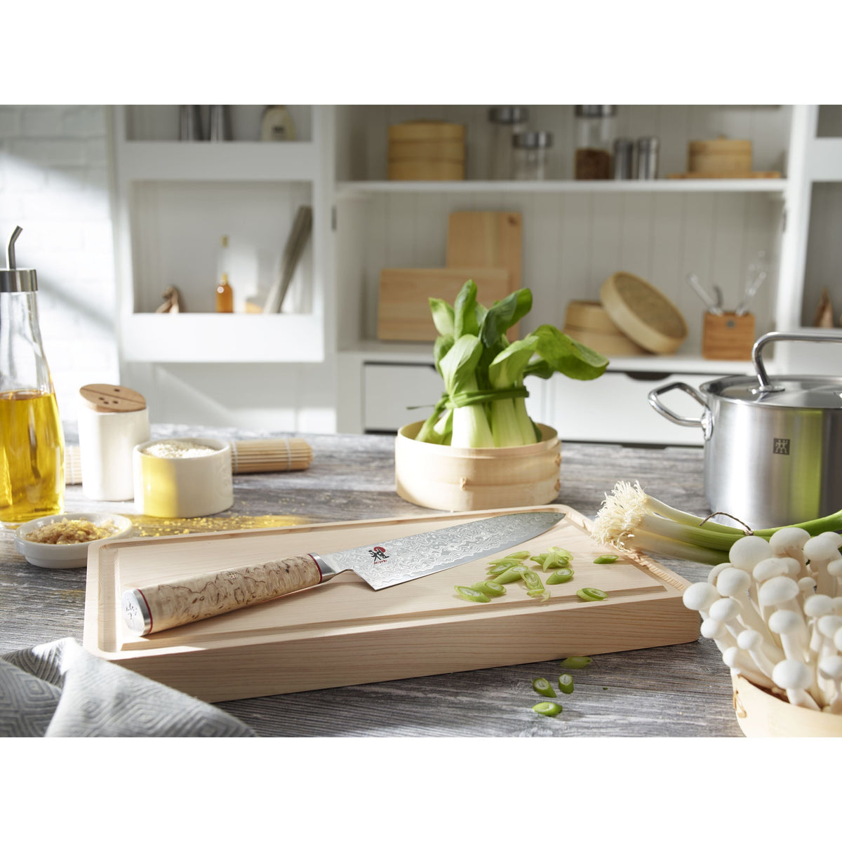 MIYABI 5000 MCD 7 inch Santoku, Brown-1