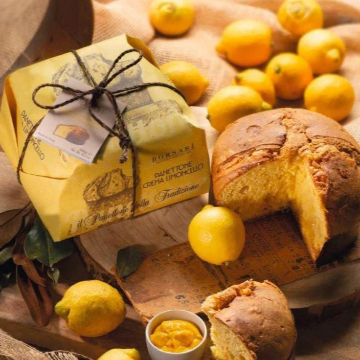Panettone Borsari Limoncello-Gift Wrapped Christmas Cake, 500gm