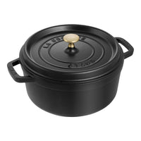 STAUB La Cocotte 6.75 L Cast Iron Round Cocotte, Black-0