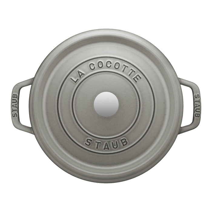 STAUB La Cocotte 3.7 L Cast Iron Round Cocotte, Graphite-Grey