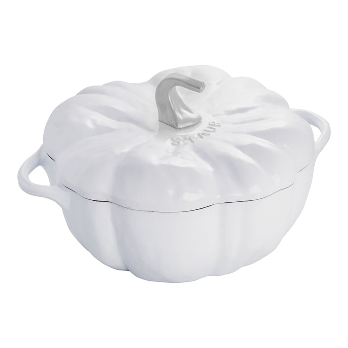 STAUB La Cocotte 3.25 L Cast Iron Pumpkin Cocotte, Pure-White