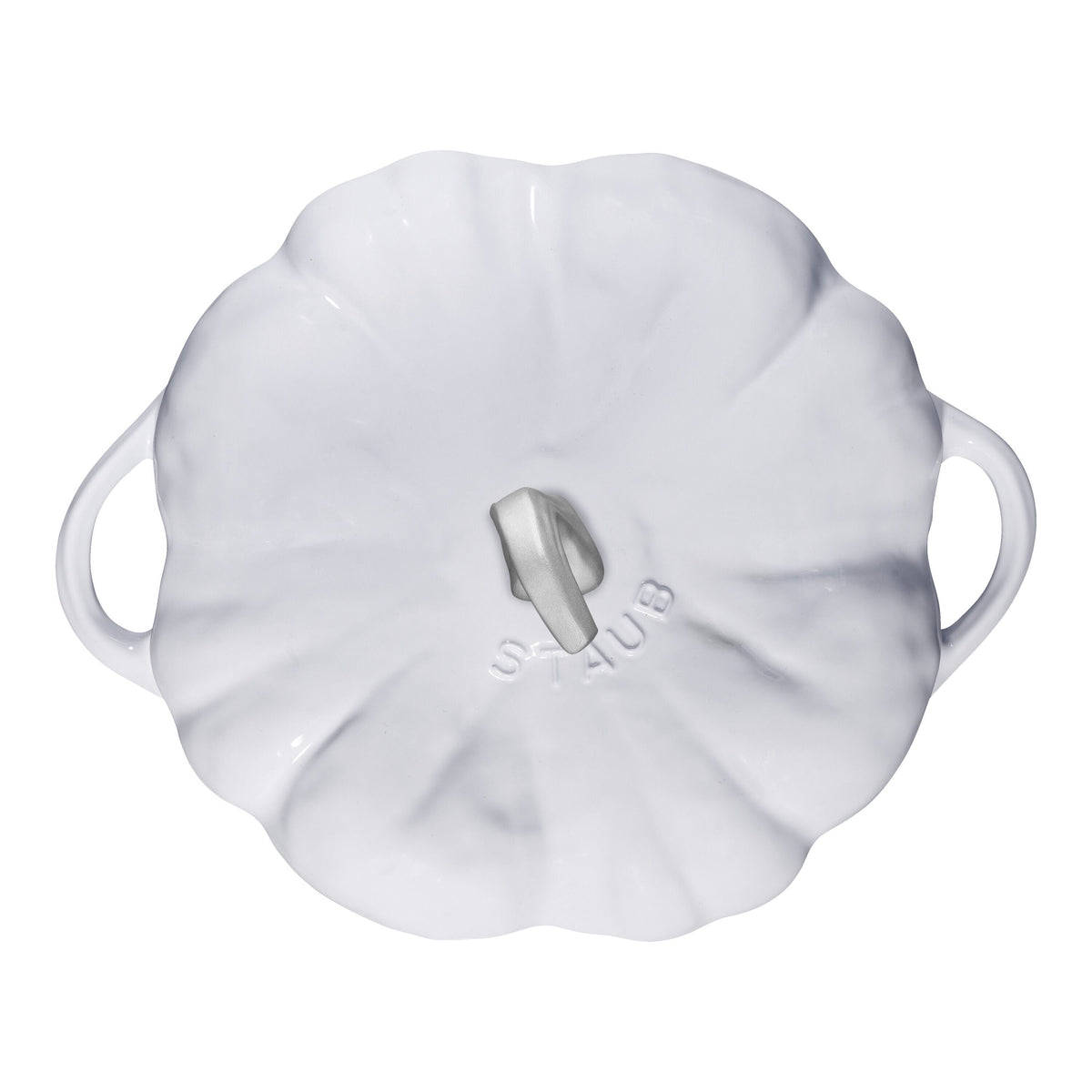 STAUB La Cocotte 3.25 L Cast Iron Pumpkin Cocotte, Pure-White
