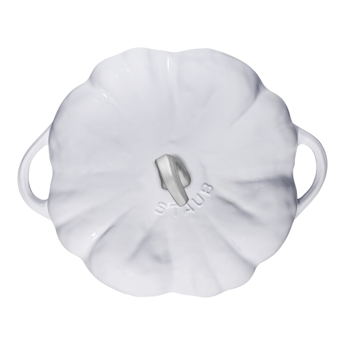 STAUB La Cocotte 3.25 L Cast Iron Pumpkin Cocotte, Pure-White