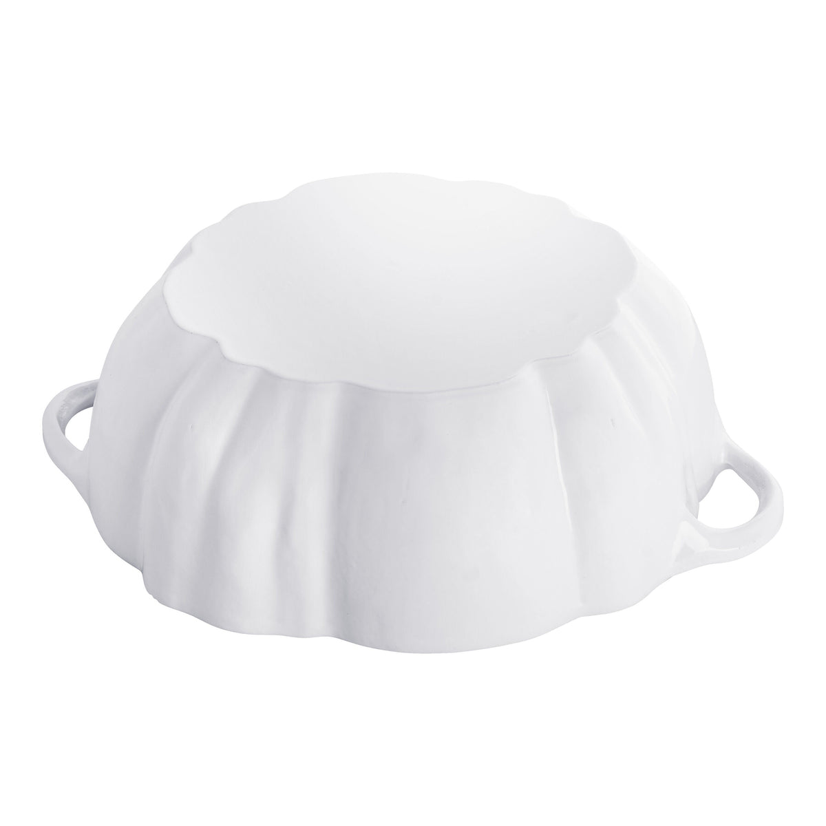 STAUB La Cocotte 3.25 L Cast Iron Pumpkin Cocotte, Pure-White