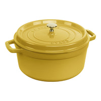 STAUB La Cocotte 5.25 L Cast Iron Round Cocotte, Citron-0