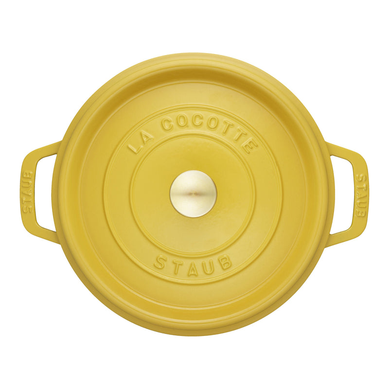 Staub La Cocotte 3.7 L Cast Iron Round Cocotte, Citron-2
