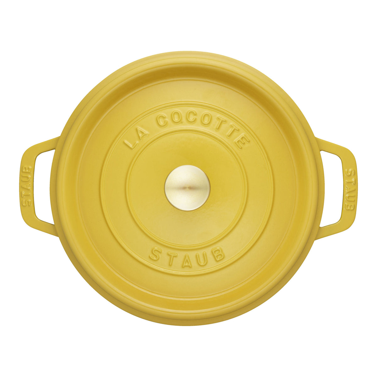 Staub La Cocotte 3.7 L Cast Iron Round Cocotte, Citron