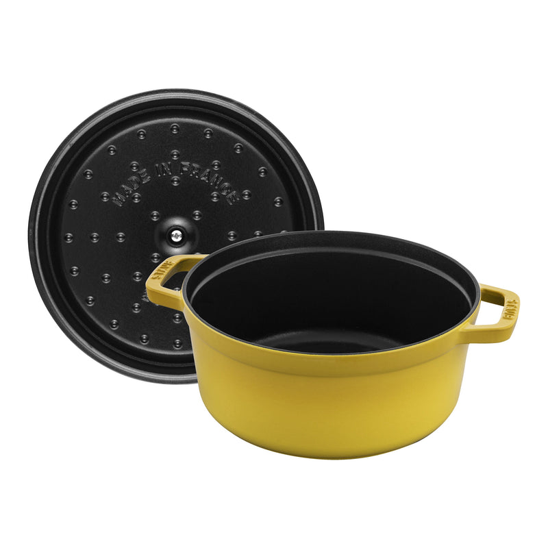 Staub La Cocotte 3.7 L Cast Iron Round Cocotte, Citron-3
