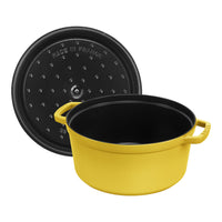 STAUB La Cocotte 6.75 L Cast Iron Round Cocotte, Citron-2
