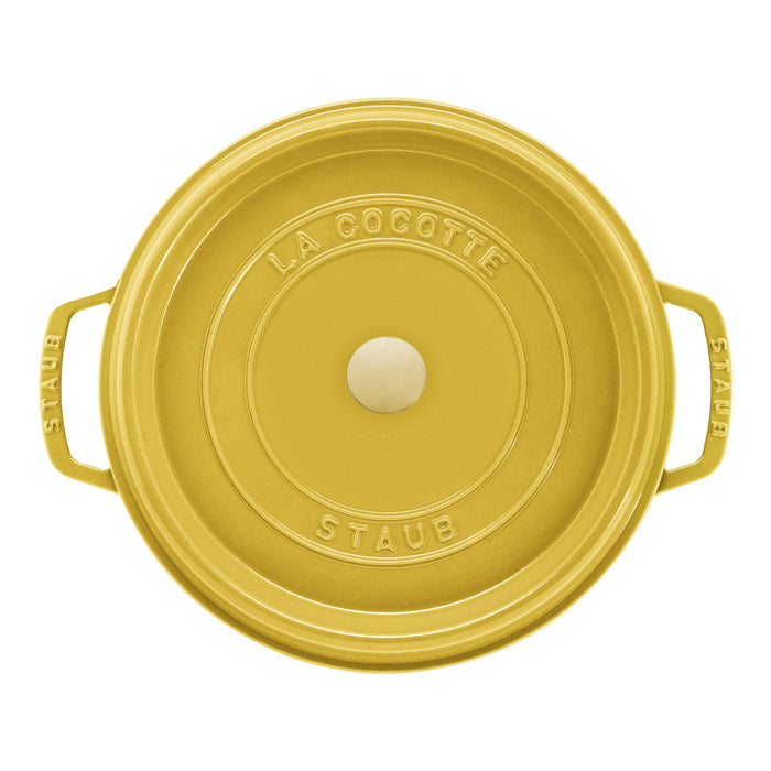 STAUB La Cocotte 6.75 L Cast Iron Round Cocotte, Citron-1