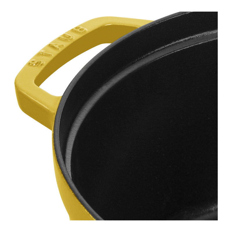 STAUB La Cocotte 6.75 L Cast Iron Round Cocotte, Citron-3