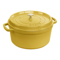 STAUB La Cocotte 6.75 L Cast Iron Round Cocotte, Citron-0