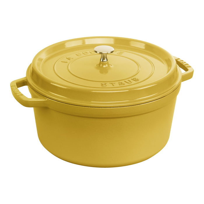 STAUB La Cocotte 6.75 L Cast Iron Round Cocotte, Citron-0