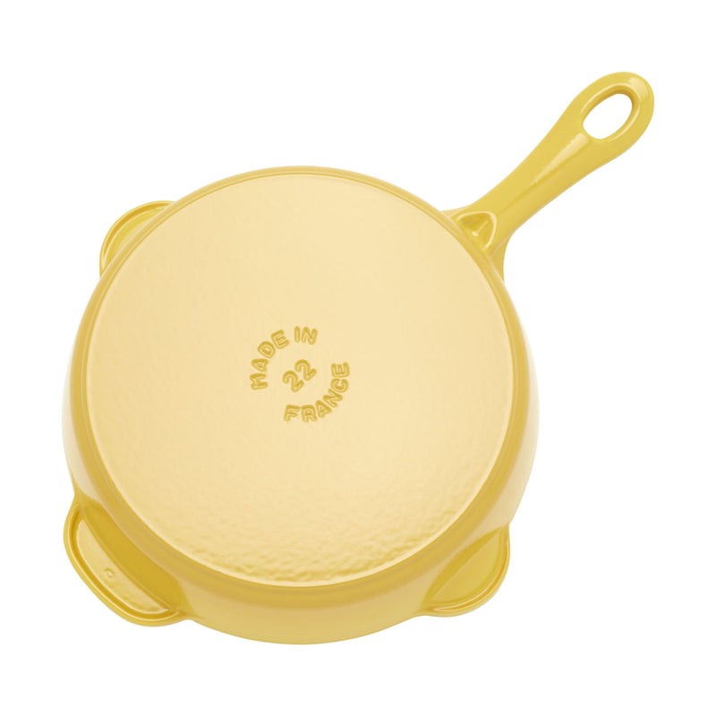 STAUB Pans 22 cm / 8.5 inch Cast Iron Traditional Deep Frypan, Citron-2