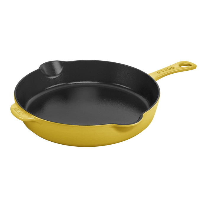 STAUB Pans 22 cm / 8.5 inch Cast Iron Traditional Deep Frypan, Citron-0