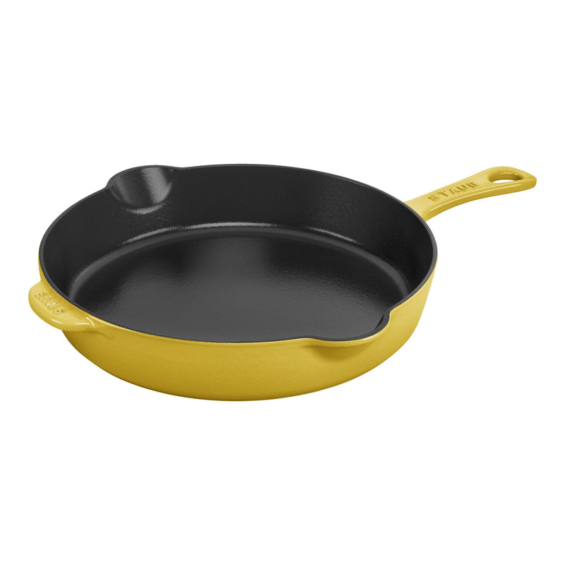 STAUB Pans 22 cm / 8.5 inch Cast Iron Traditional Deep Frypan, Citron-0