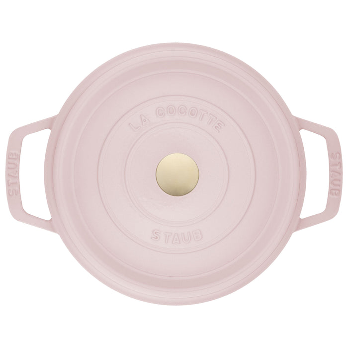 STAUB La Cocotte 2.5 L Cast Iron Round Cocotte, Sorbet Rose