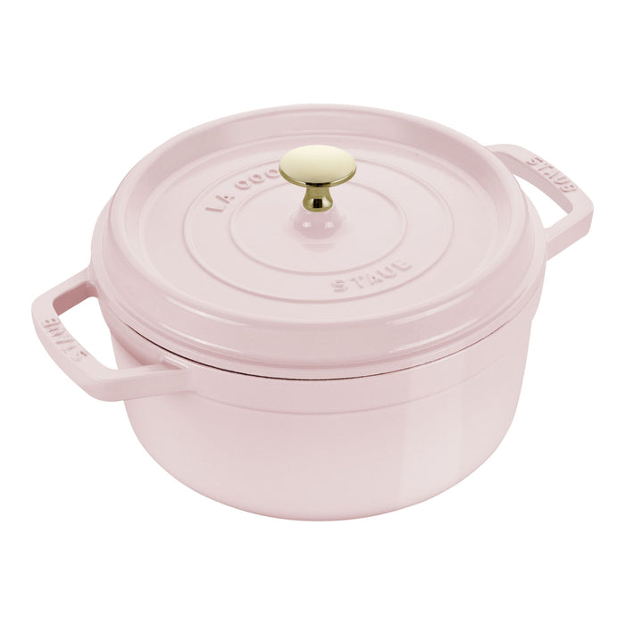 STAUB La Cocotte 2.5 L Cast Iron Round Cocotte, Sorbet Rose
