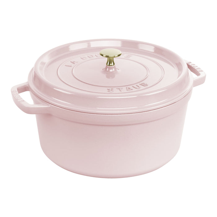 STAUB La Cocotte 6.75 L Cast Iron Round Cocotte, Sorbet Rose-0