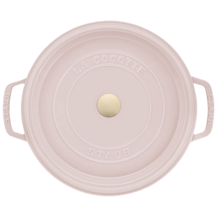 STAUB La Cocotte 6.75 L Cast Iron Round Cocotte, Sorbet Rose-1