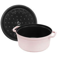 STAUB La Cocotte 6.75 L Cast Iron Round Cocotte, Sorbet Rose-2