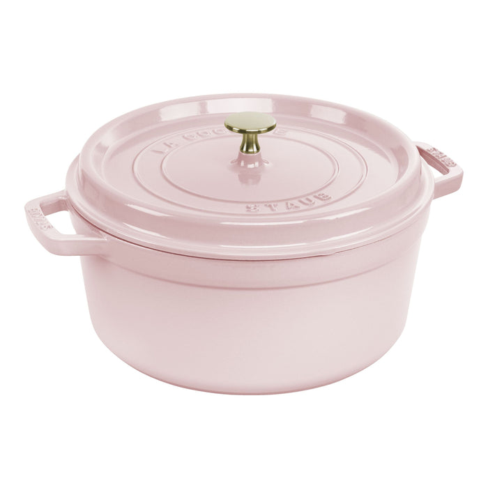 STAUB La Cocotte 5.25 L Cast Iron Round Cocotte, Sorbet Rose-0