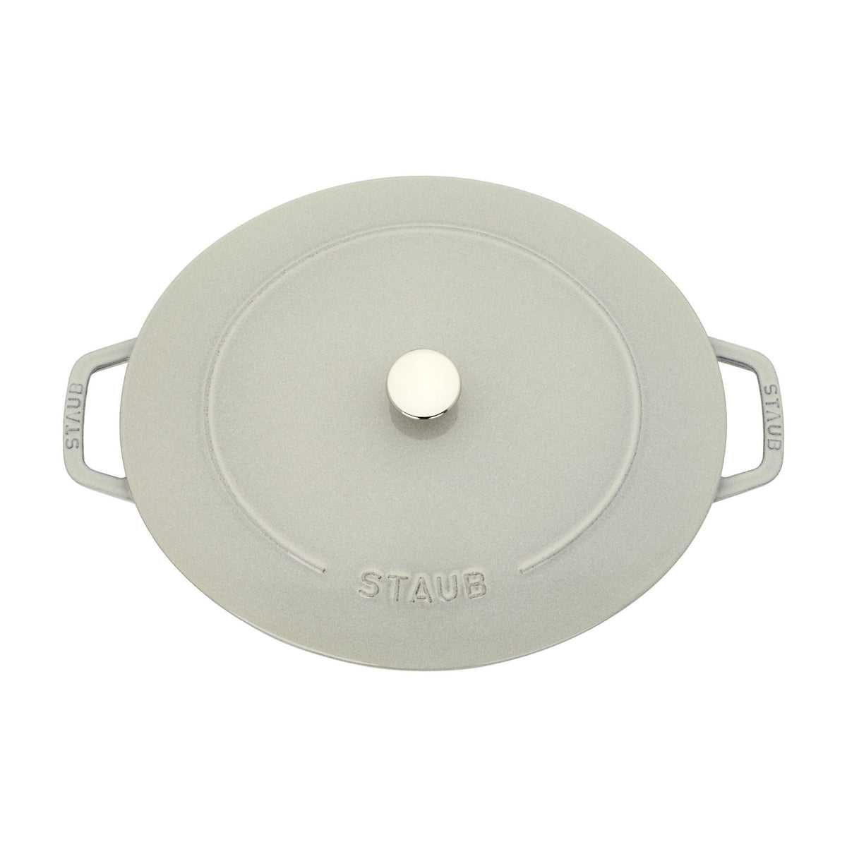 STAUB La Cocotte 6 L Cast Iron Oval Wide Oval Dutch Oven, White Truffle-3