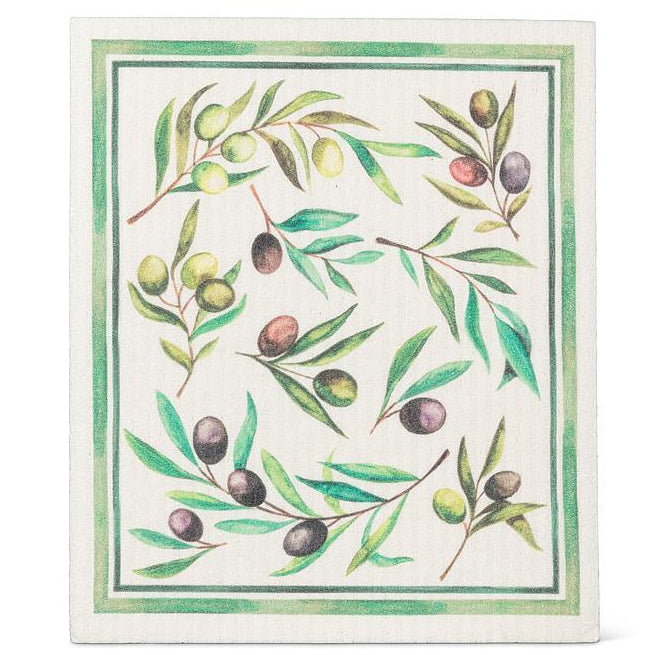 Olives & Leaves Dishcloth