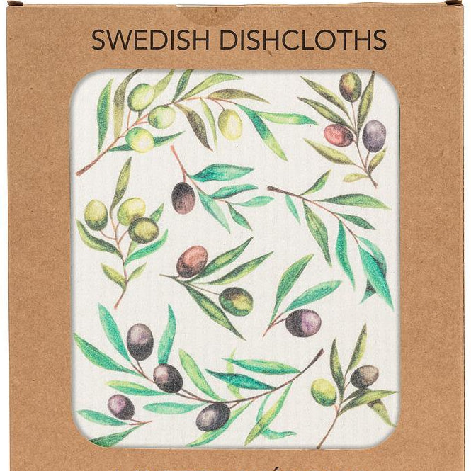 Olives & Leaves Dishcloth