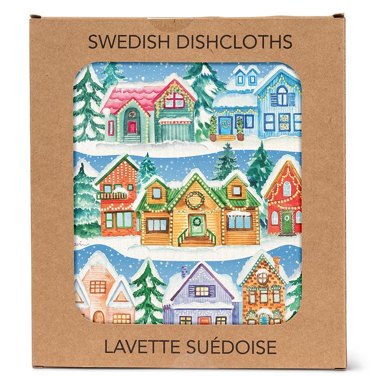Winter Houses Dishcloth
