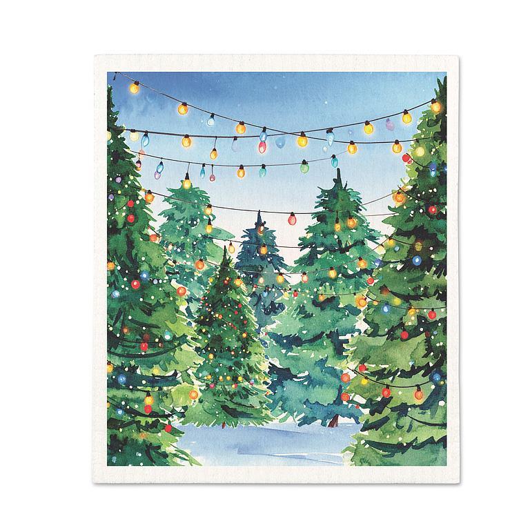 Christmas Tree Lot Dishcloth