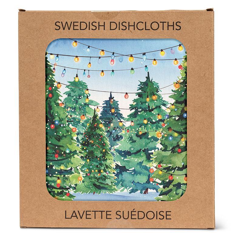 Christmas Tree Lot Dishcloth