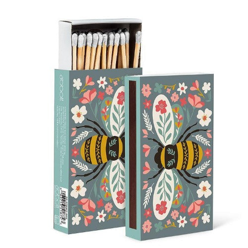 Colourful Floral Bee Matches, 45 sticks