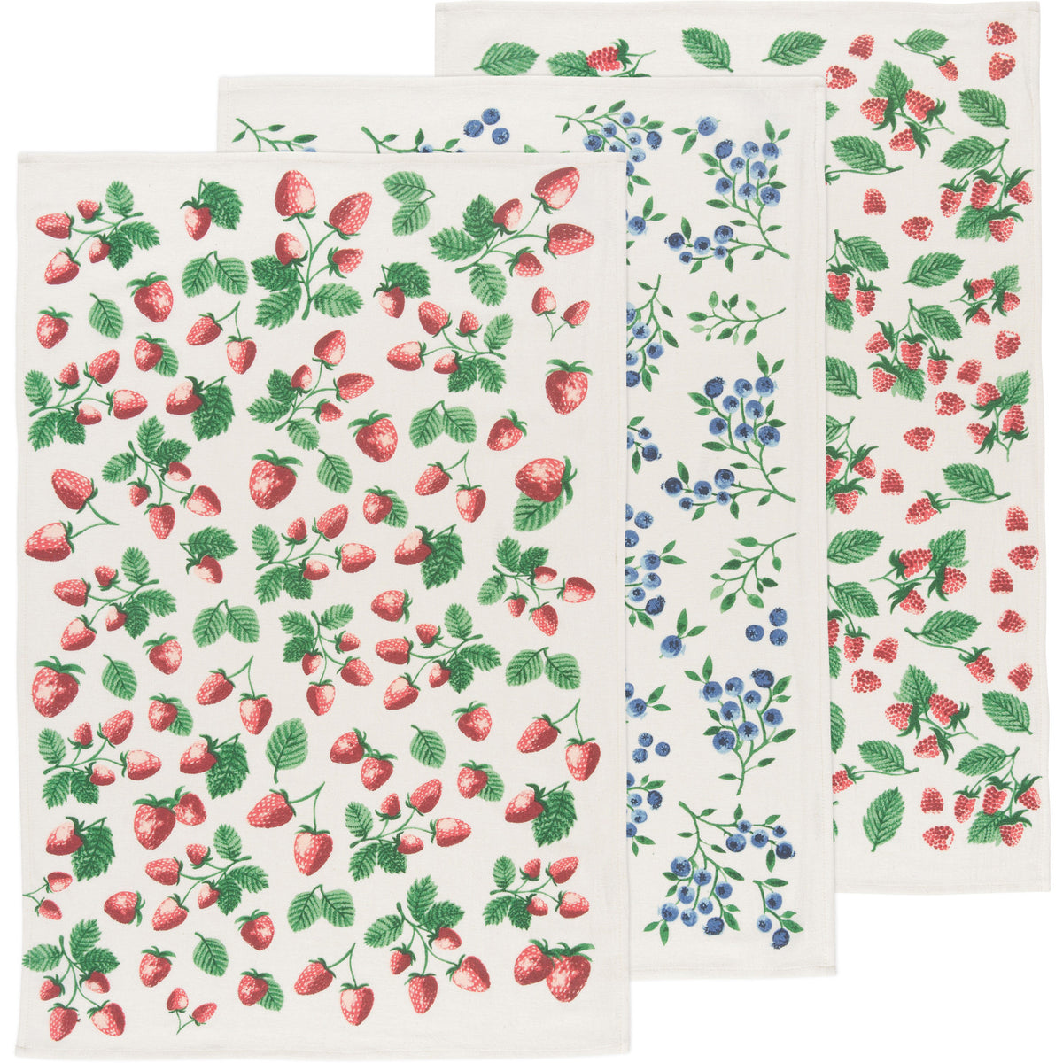 Berry Patch Baker's Floursack Dishtowels, Set of 3