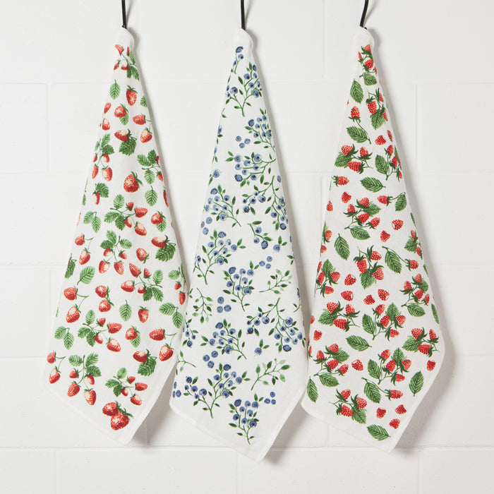 Berry Patch Baker's Floursack Dishtowels, Set of 3