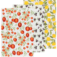 Mediterranean Baker's Floursack Dishtowels, Set of 3