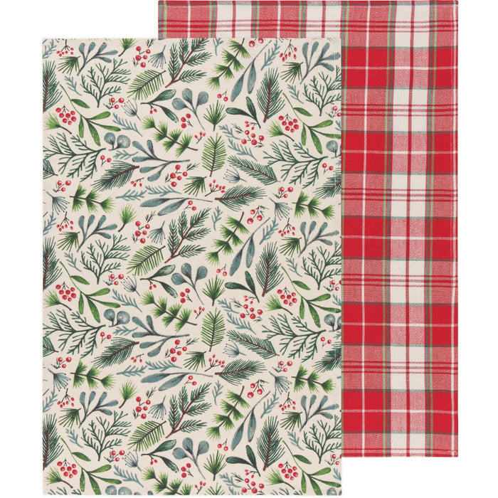 Bough and Berry Dishtowels, Set of 2