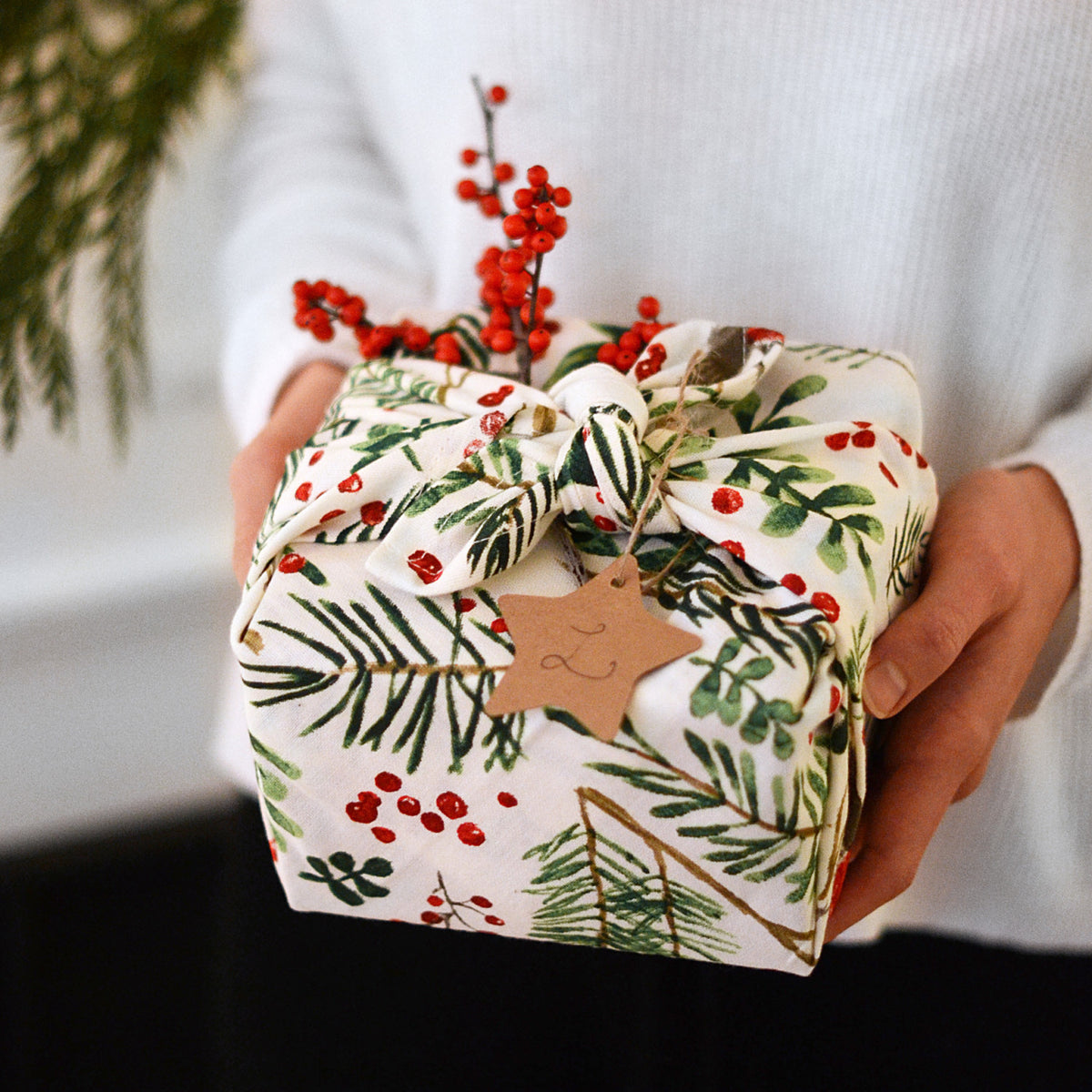 Bough and Berry Dishtowels, Set of 2