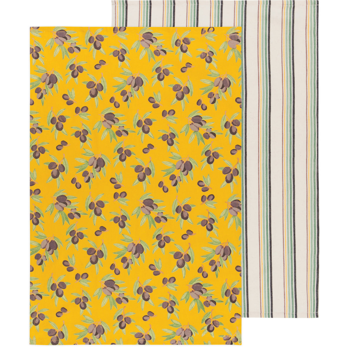 Olives Coordinated Dishtowels, Set of 2