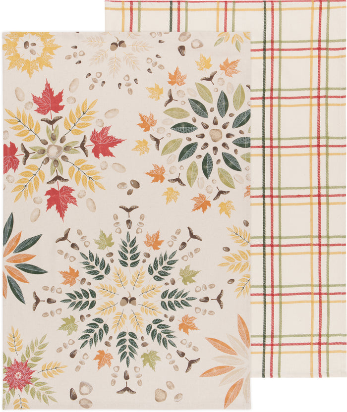 Autumn Folliage Dishtowels, Set of 2