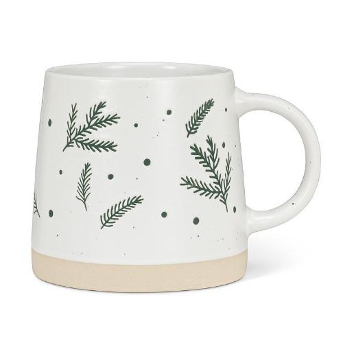 Pine Branches Wide Base Mug