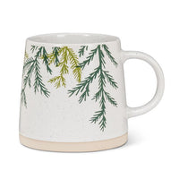 Wide Base Mug with Cedar Branches