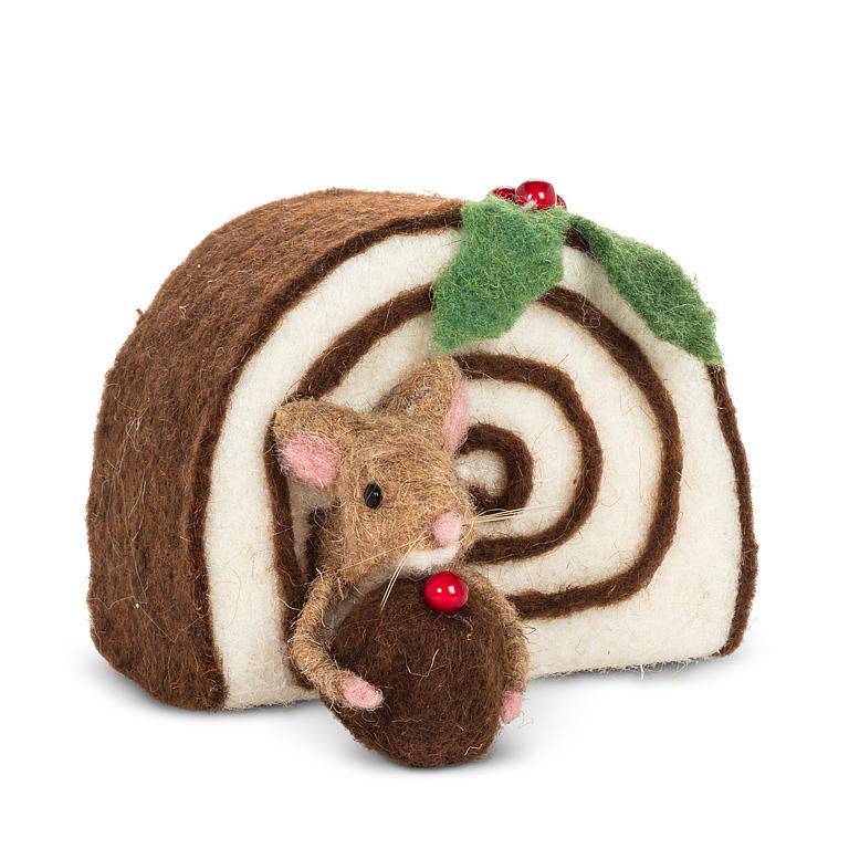 Mouse with Swiss Roll Cake