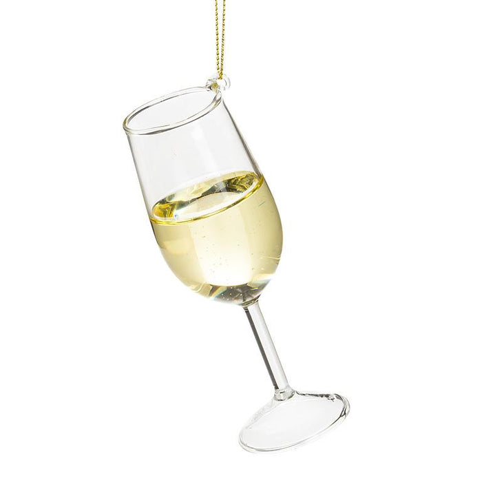 White Wine Glass Ornament