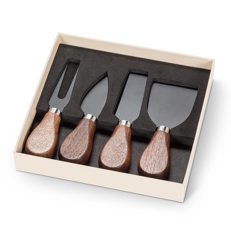 Walnut Cheese Knife Set, 4 pc.