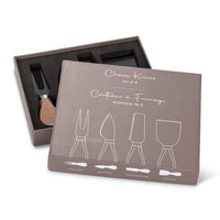 Walnut Cheese Knife Set, 4 pc.