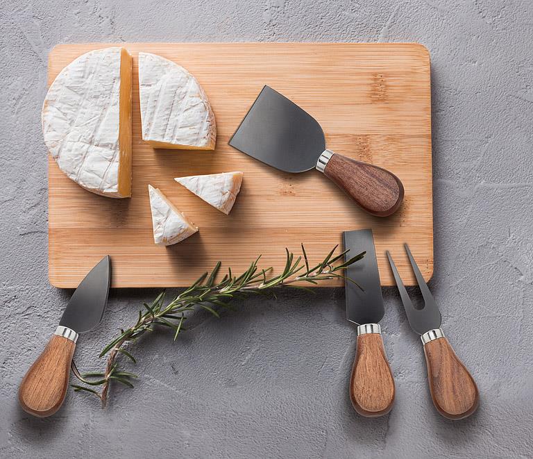 Walnut Cheese Knife Set, 4 pc.