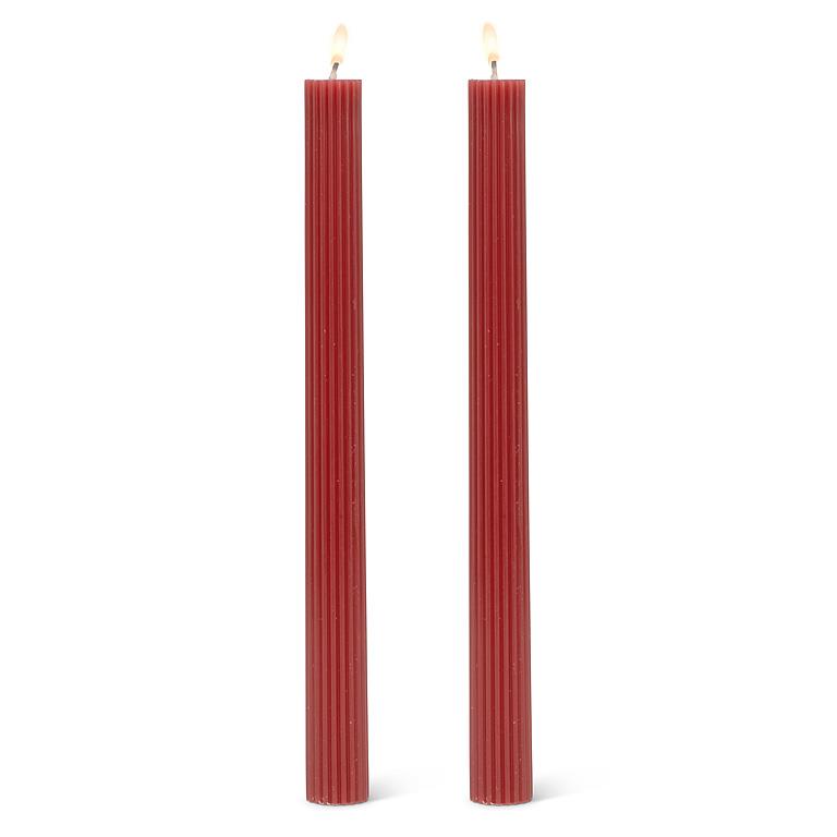 Ridged Taper Candle, 2 Pc.