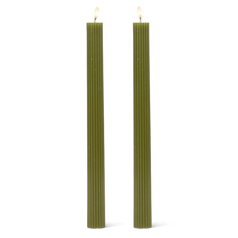 Ridged Taper Candle, 2 Pc.